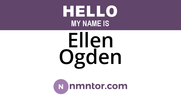 Ellen Ogden