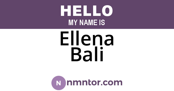 Ellena Bali