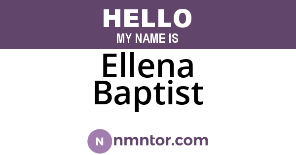 Ellena Baptist