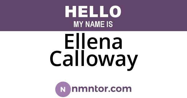 Ellena Calloway