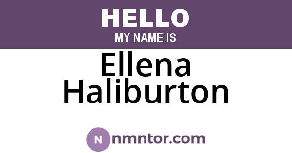 Ellena Haliburton