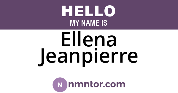Ellena Jeanpierre