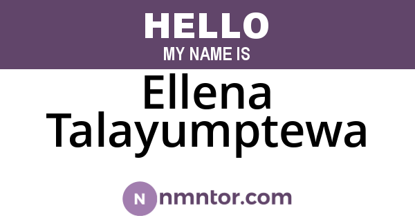 Ellena Talayumptewa