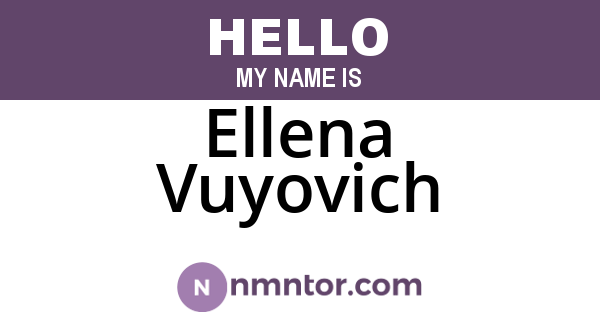 Ellena Vuyovich