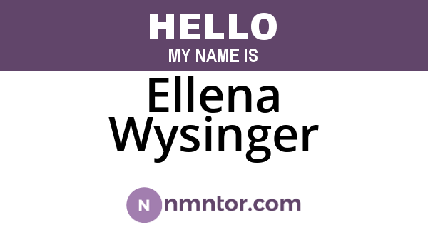 Ellena Wysinger