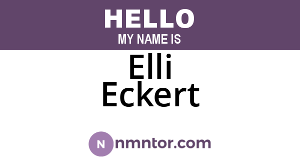 Elli Eckert
