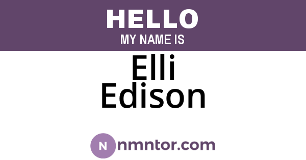 Elli Edison