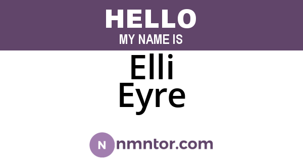 Elli Eyre