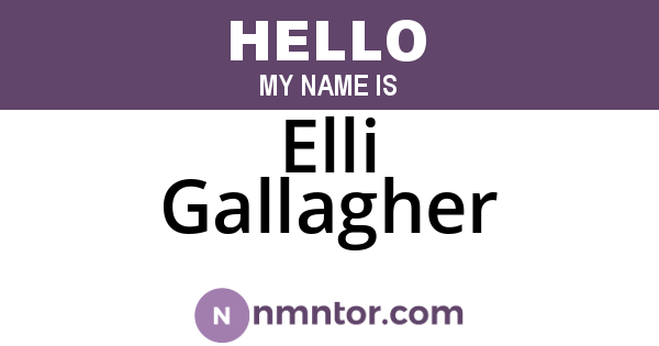 Elli Gallagher
