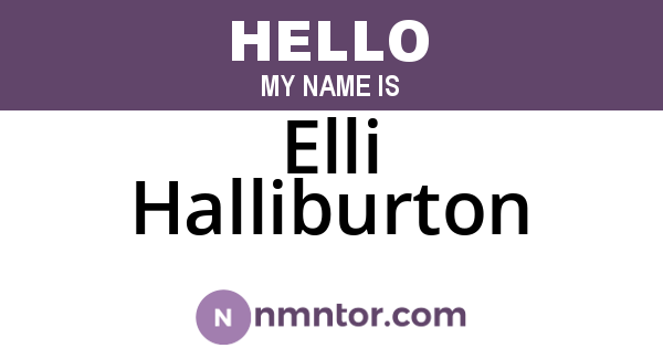 Elli Halliburton