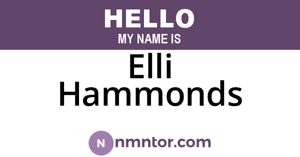 Elli Hammonds