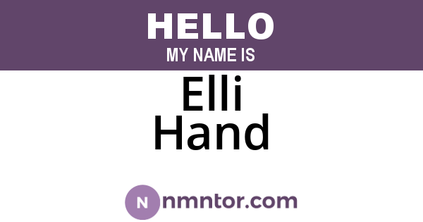 Elli Hand