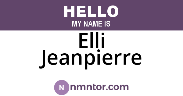 Elli Jeanpierre
