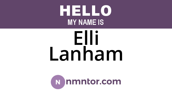 Elli Lanham