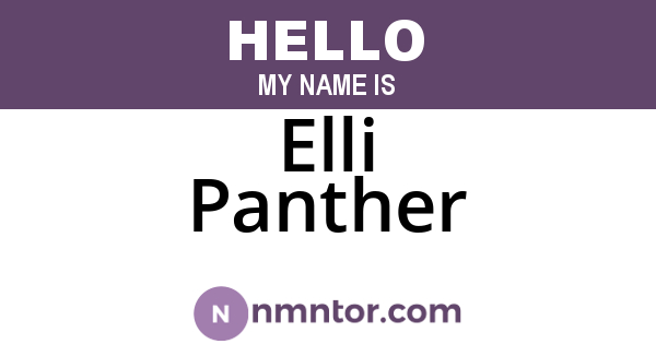Elli Panther