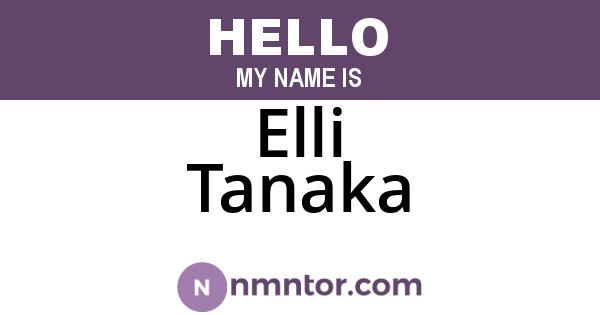 Elli Tanaka