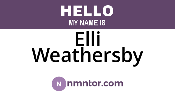 Elli Weathersby