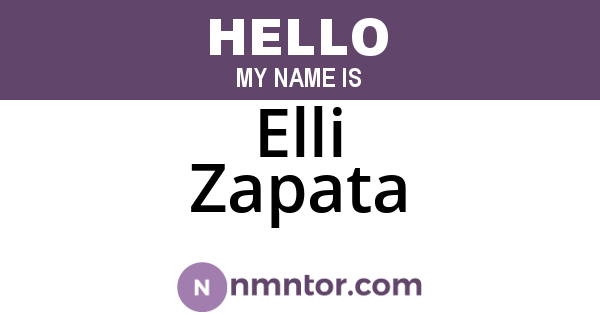 Elli Zapata