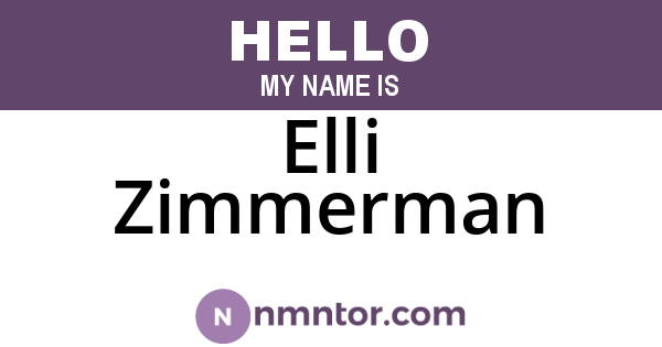 Elli Zimmerman