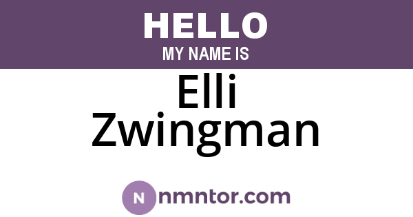 Elli Zwingman