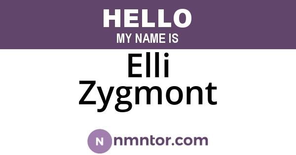 Elli Zygmont