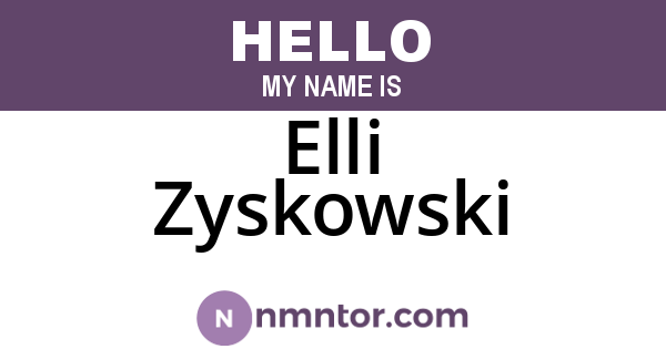 Elli Zyskowski