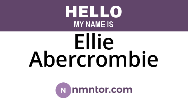 Ellie Abercrombie