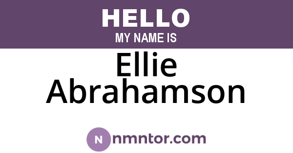 Ellie Abrahamson