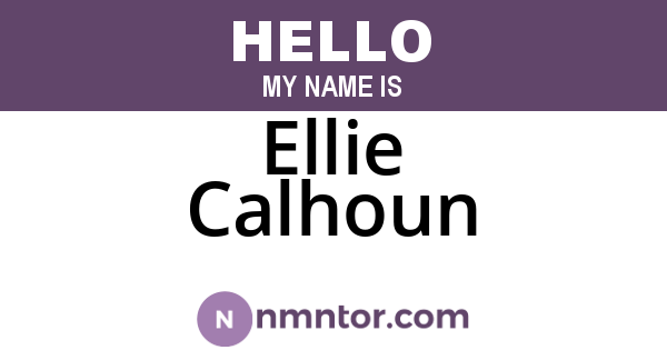 Ellie Calhoun