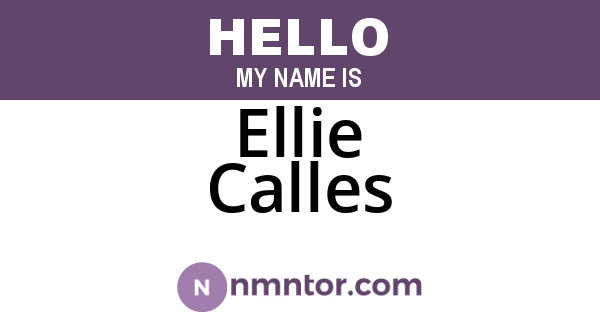 Ellie Calles