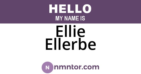 Ellie Ellerbe