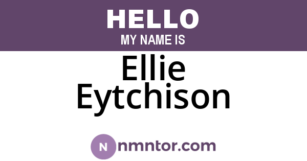 Ellie Eytchison