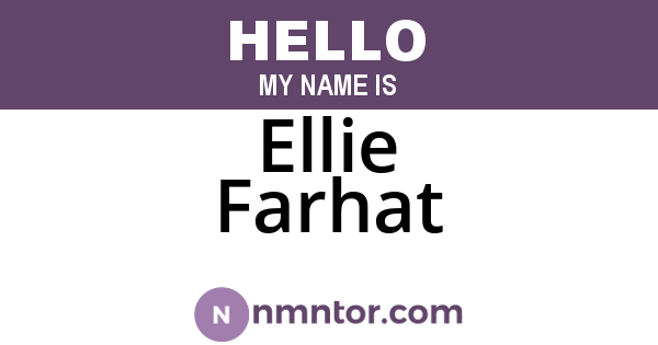Ellie Farhat