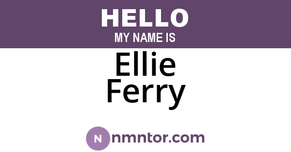 Ellie Ferry