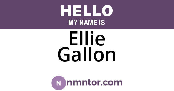 Ellie Gallon