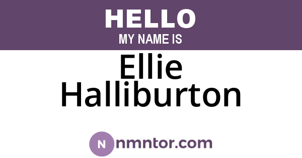 Ellie Halliburton