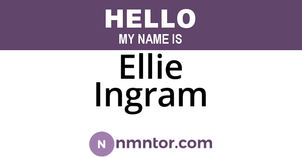 Ellie Ingram