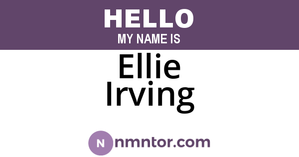 Ellie Irving