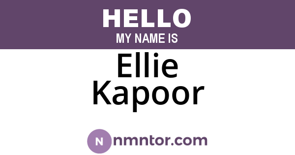Ellie Kapoor