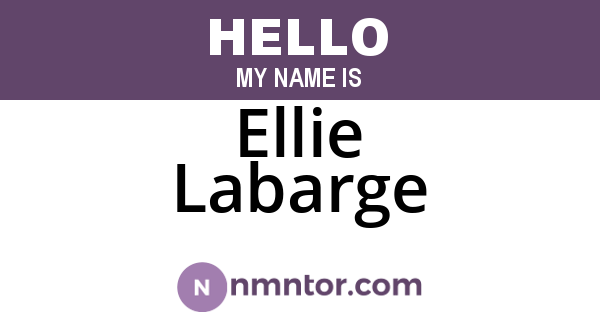 Ellie Labarge