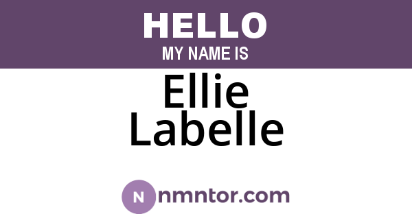 Ellie Labelle