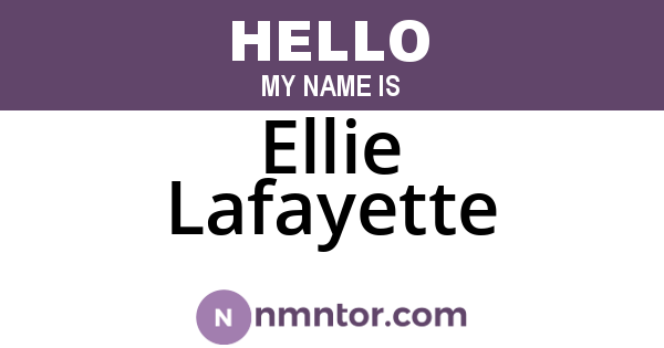 Ellie Lafayette