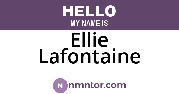 Ellie Lafontaine