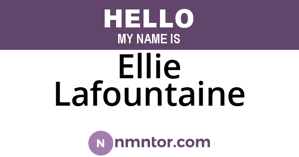 Ellie Lafountaine