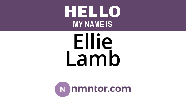 Ellie Lamb