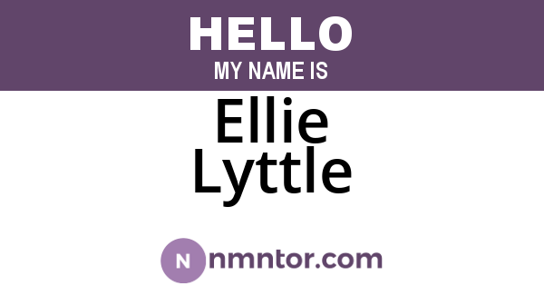 Ellie Lyttle