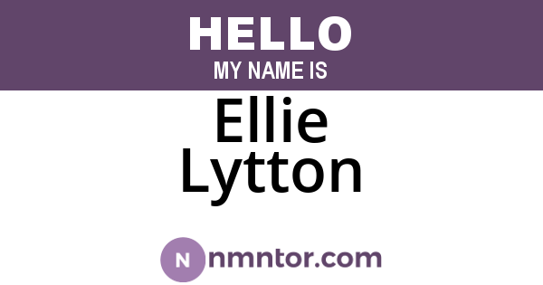 Ellie Lytton