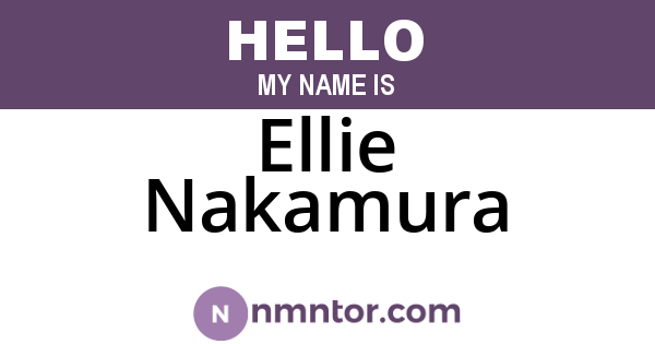 Ellie Nakamura