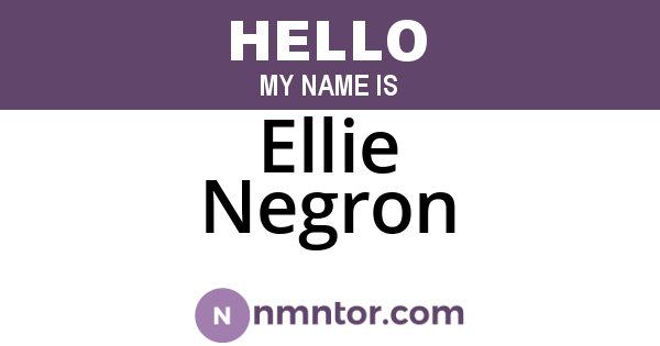 Ellie Negron