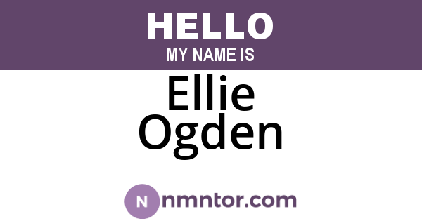 Ellie Ogden